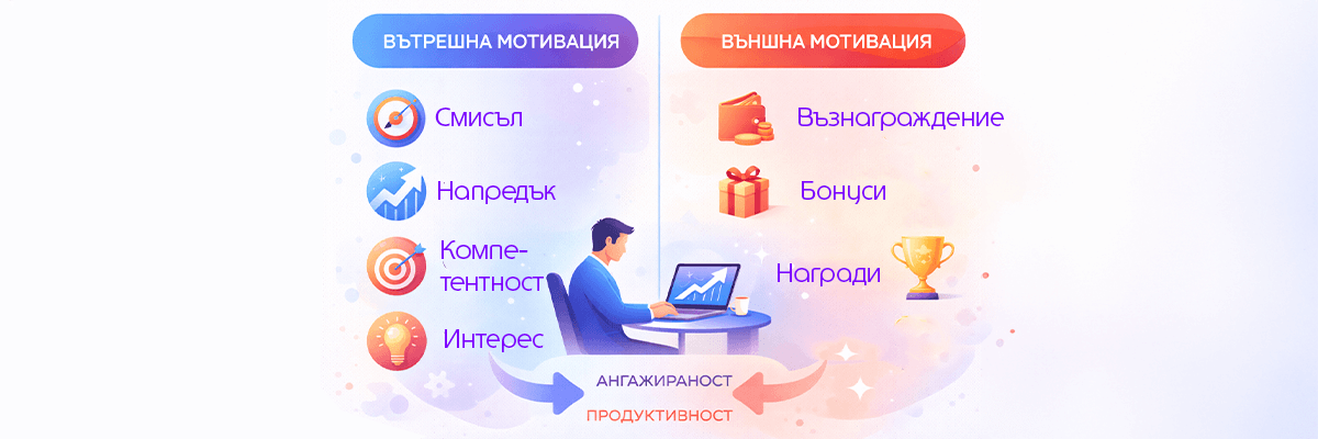 вътрешна и външна мотивация разлика